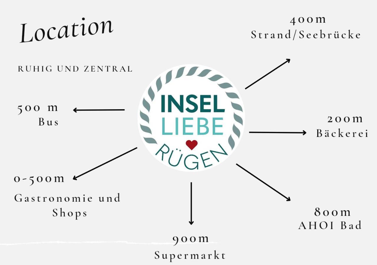 Das Appartement Inselliebe Ruegen Inkl Sauna Und 3H Taeglich Eintritt Ahoi Schwimmbad Sellin  Exteriör bild